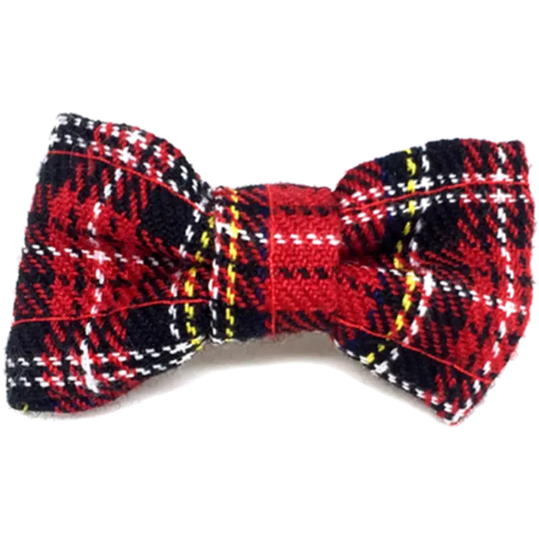 Rosett/Fluga Hair Bow Röd Skotte