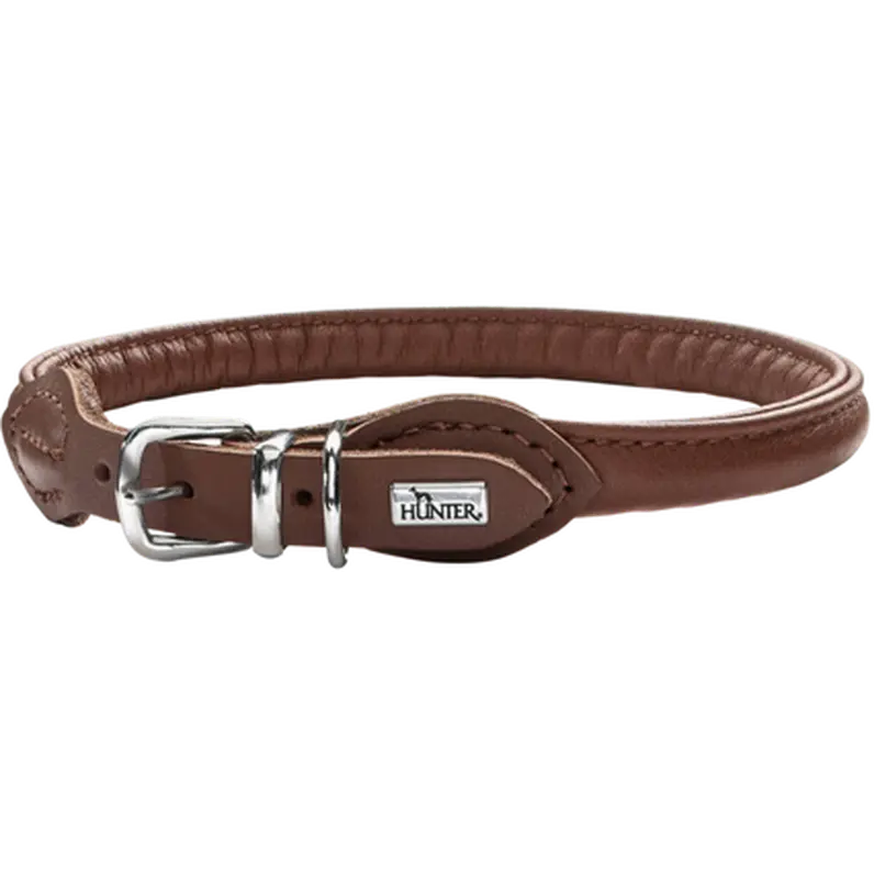 Hundhalsband Round & Soft Brun XS-S 35 - Halsmått 28-32cm