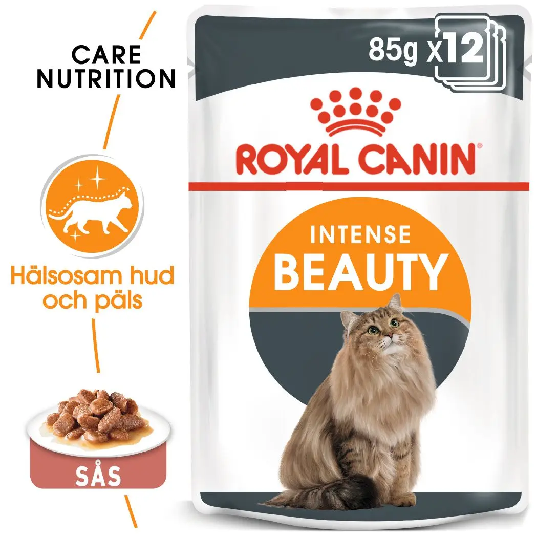 Beskrivning & namn per bolag på NO & SE Feline Wet Hair & Skin Care Gravy Våtfoder för katt