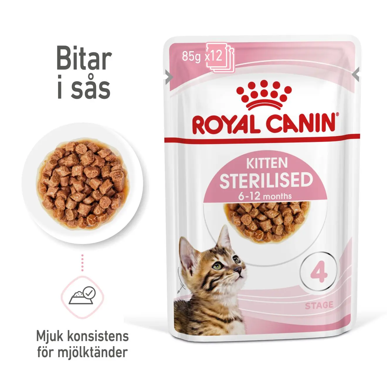 Kitten Sterilised Gravy Våtfoder för kattunge