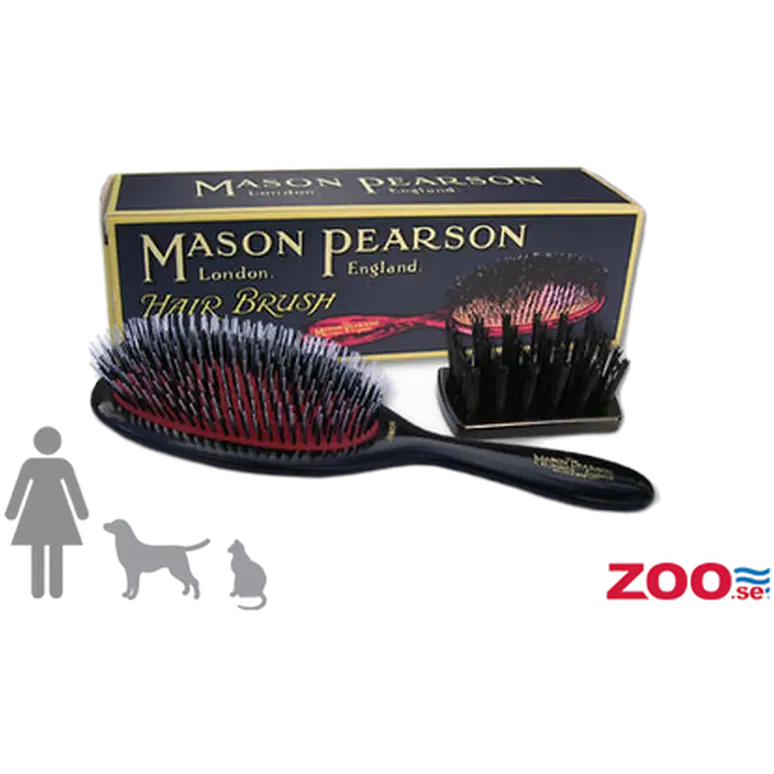 Bristle & Nylon Hair Brush, Dark Ruby