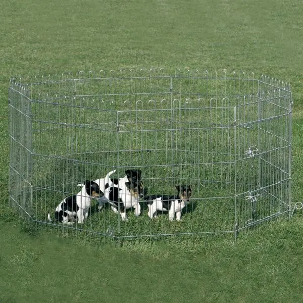 Zink Plated Puppies Play Pen