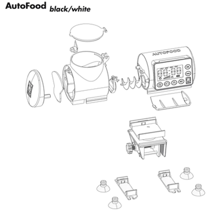 AutoFood Automatic Feeder for Aquarium Fish Svart