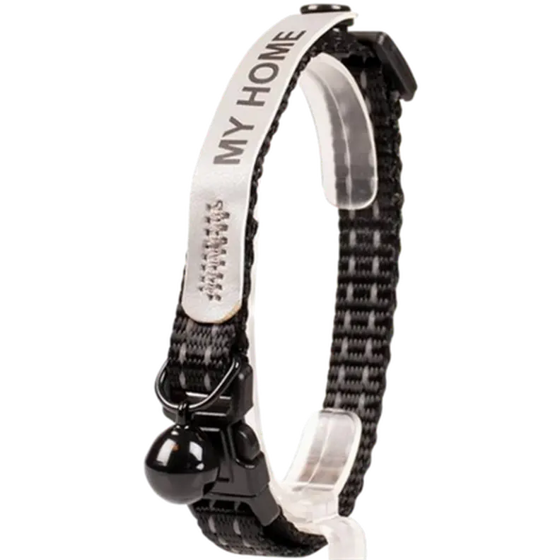 Cat Collar Reflective Uni Address - Adjustable Nylon