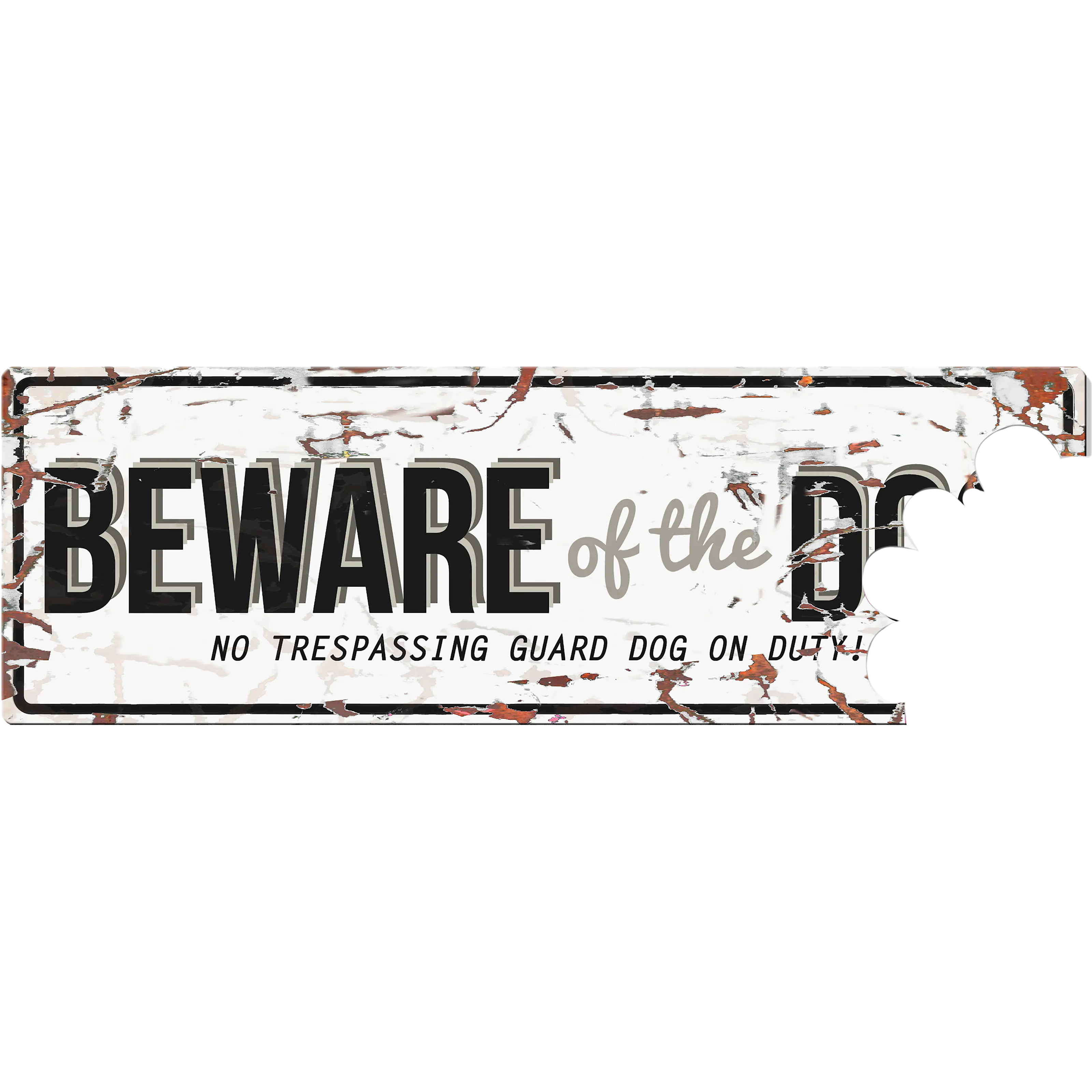 Varningsskylt Beware Of The Dog Metal Engelska