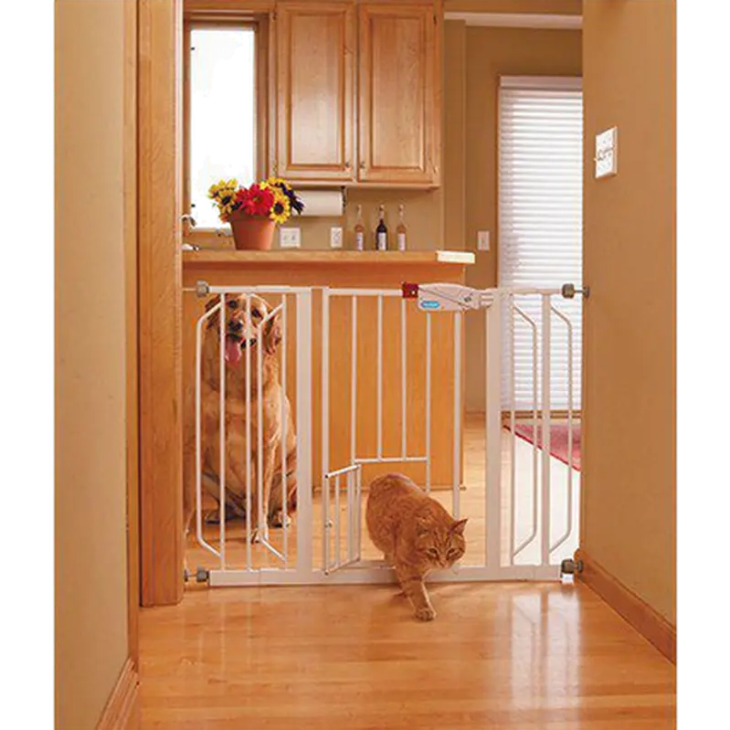 Pet Gate Extra Wide Walk Through With Small Pet Door