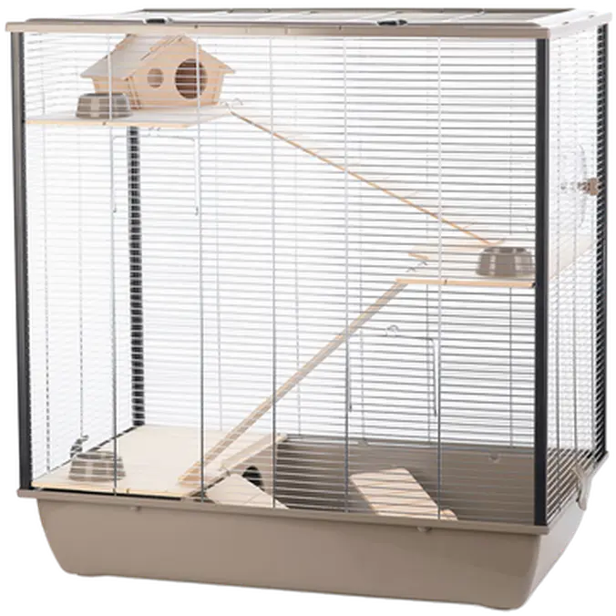 Rodent Dwelling Natural Fargo Mocha/Zink - Cage With Accessories