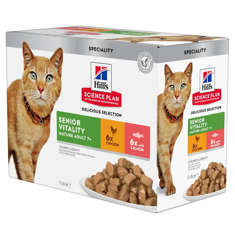 Senior Feline Vitality Chicken & Salmon 85 g x 12