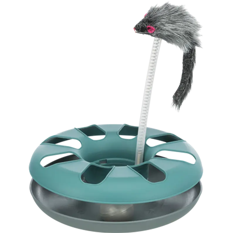Cat Crazy Circle with mouse on a spring