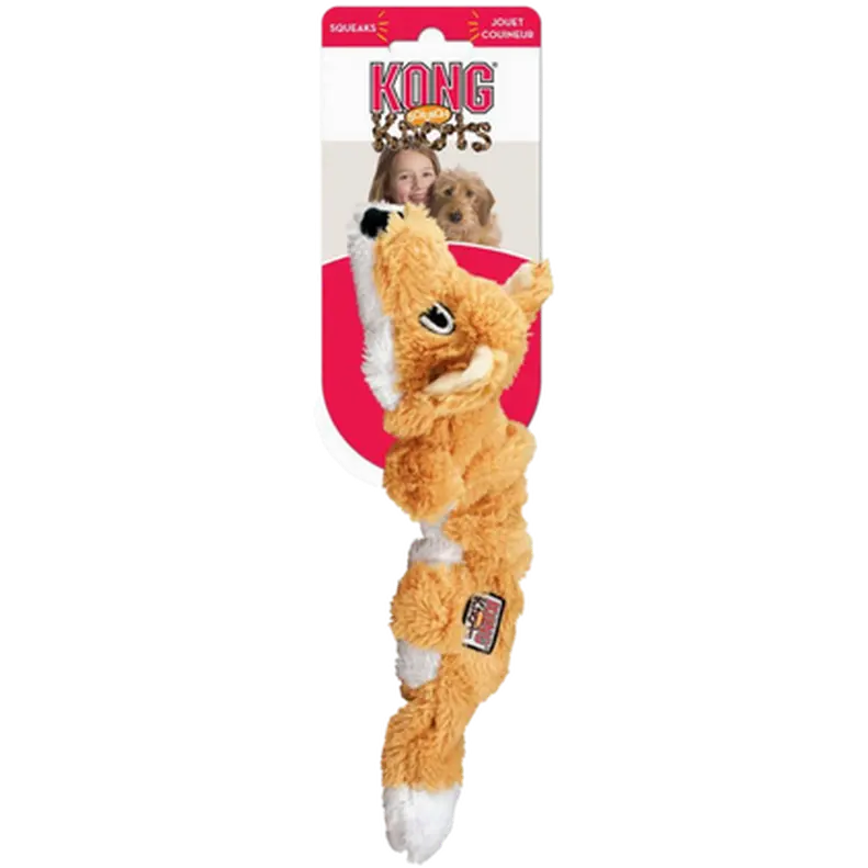 Scrunch Knots Fox Dog Toy