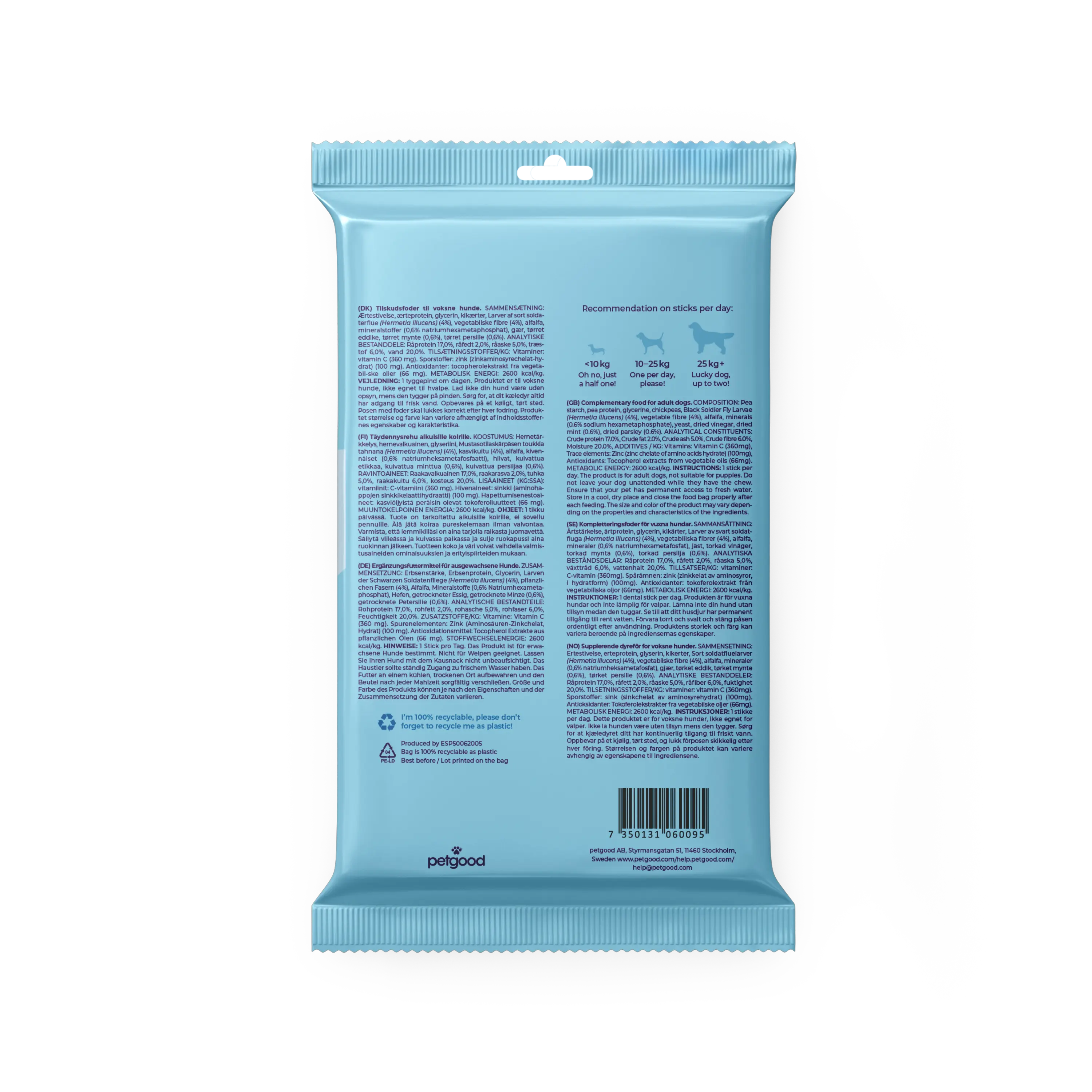 Insektsbaserade Dental Sticks