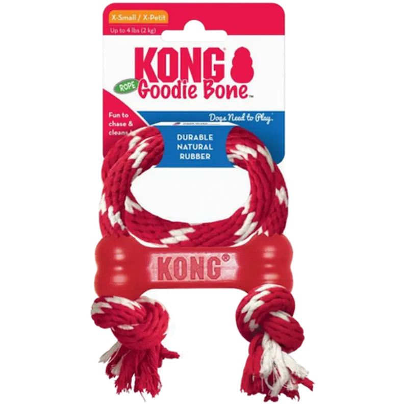 Goodie Bone with Rope Dog Toy