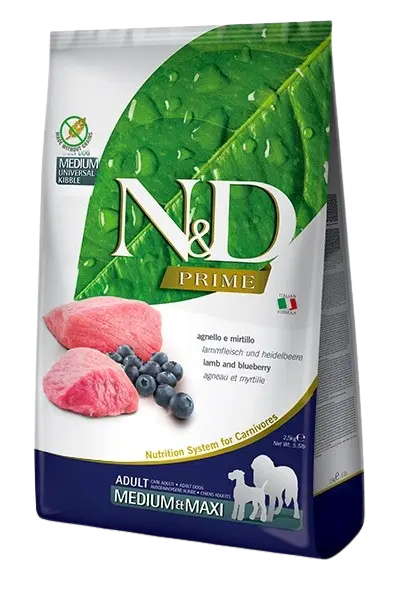 N&D Prime Lamm & Blåbär Vuxen Med/Ma