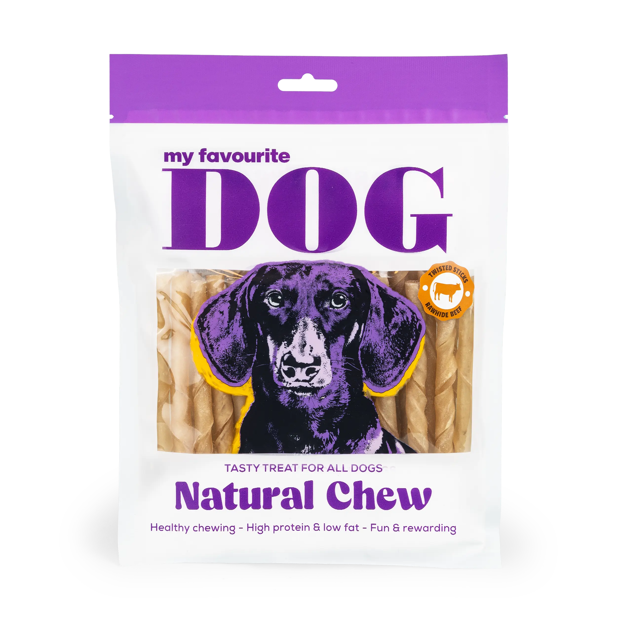 Twisted Rawhide Sticks - Natural