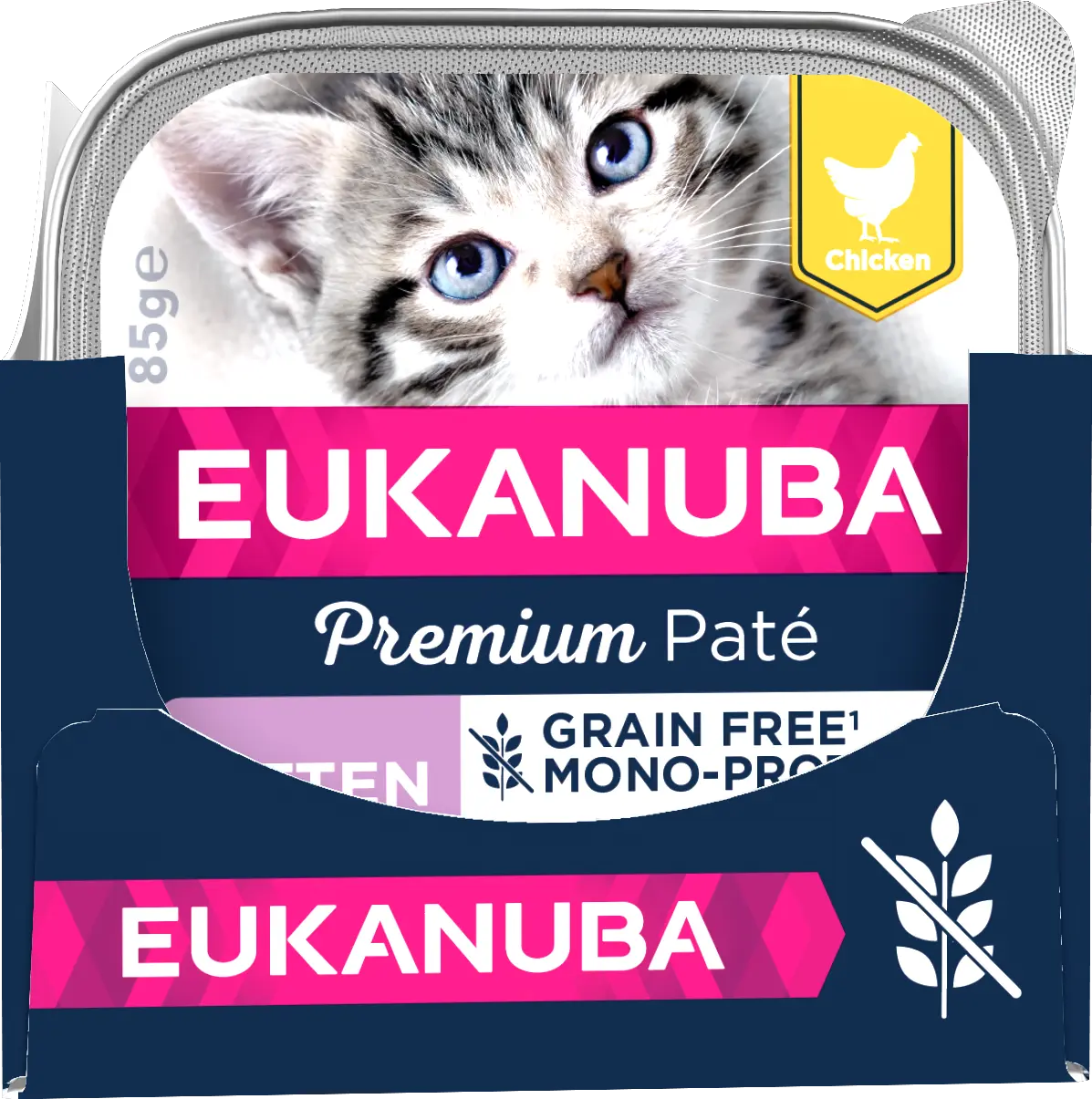 Eukanuba Grain Free Kitten Chicken Paté – våtfoder kattunge 85 g