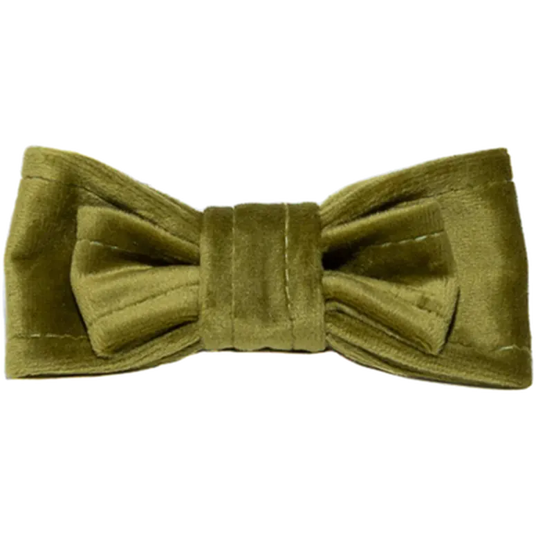 Rosett/Fluga Bow Tie Velvet - Fluga Sammet Olivgrön