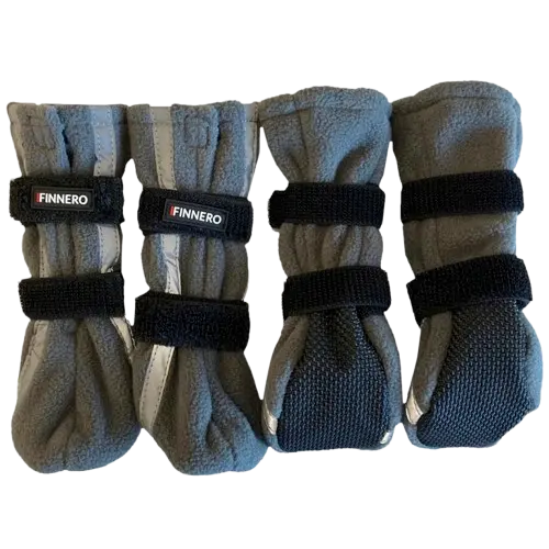 Hundsko Halla med reflex 4-Pack Grå