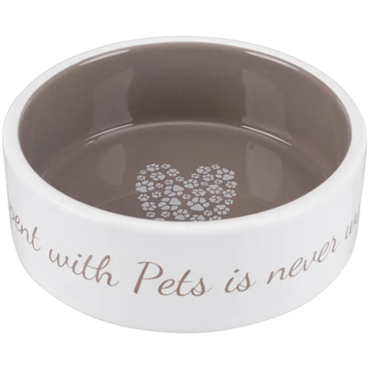 Pet's Home Ceramic Bowl Cream/Taupe