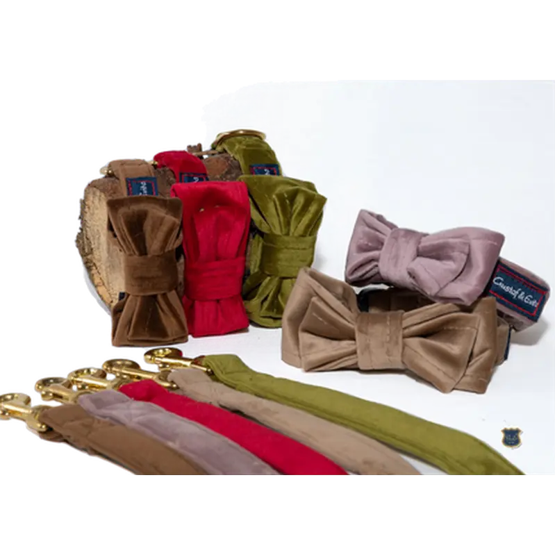 Rosett/Fluga Bow Tie Velvet - Sammet Gammelrosa