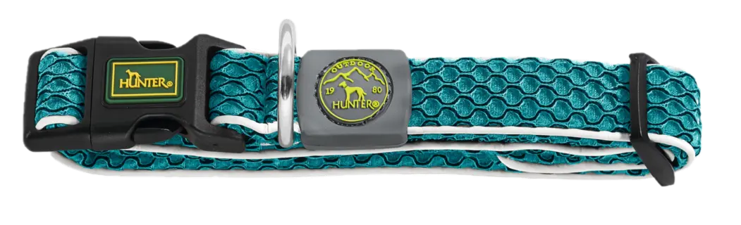 Hundhalsband Hilo Vario Basic Mesh Turkos S-M 30-43cm