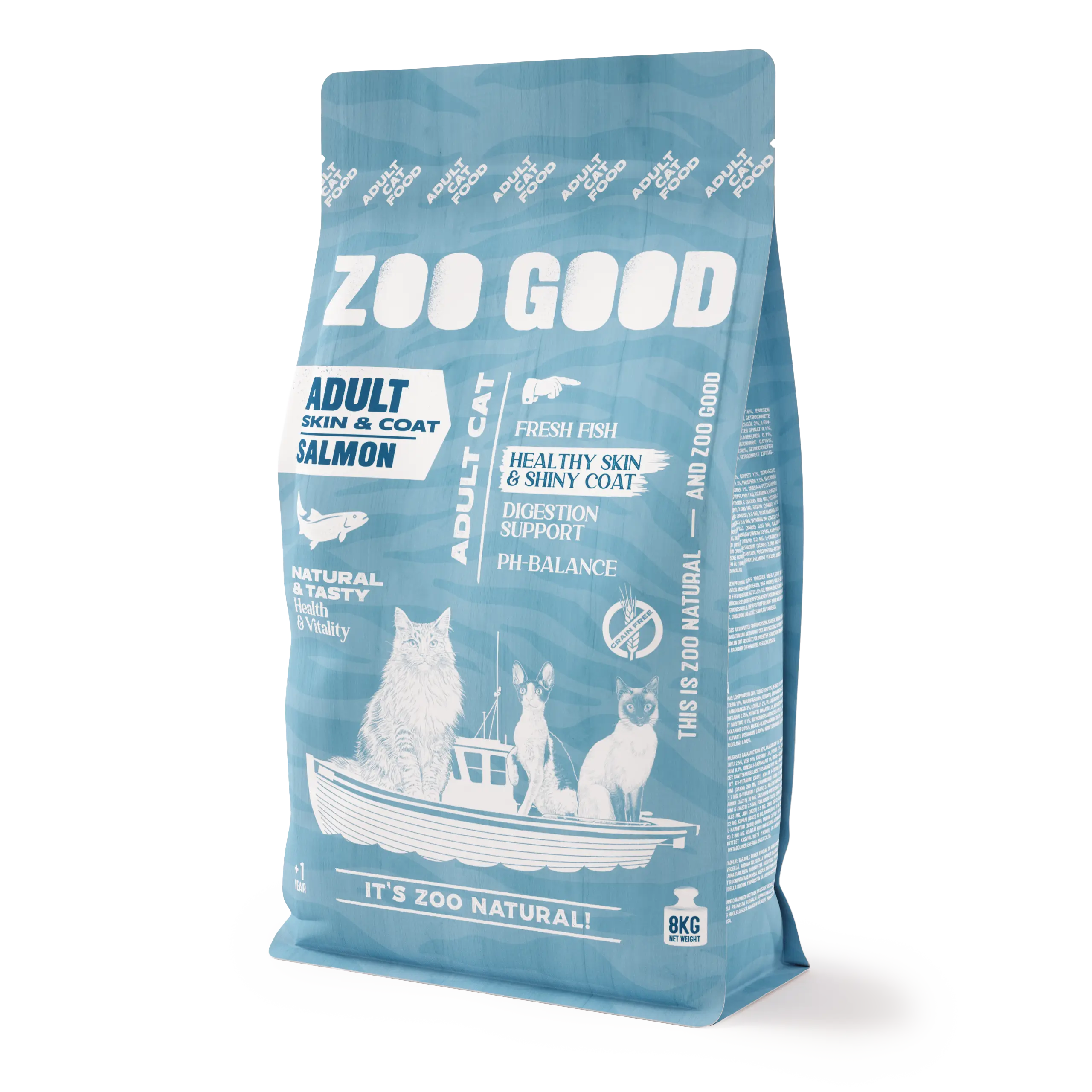 Cat Adult Skin & Coat Grain Free Fish - Kattmat