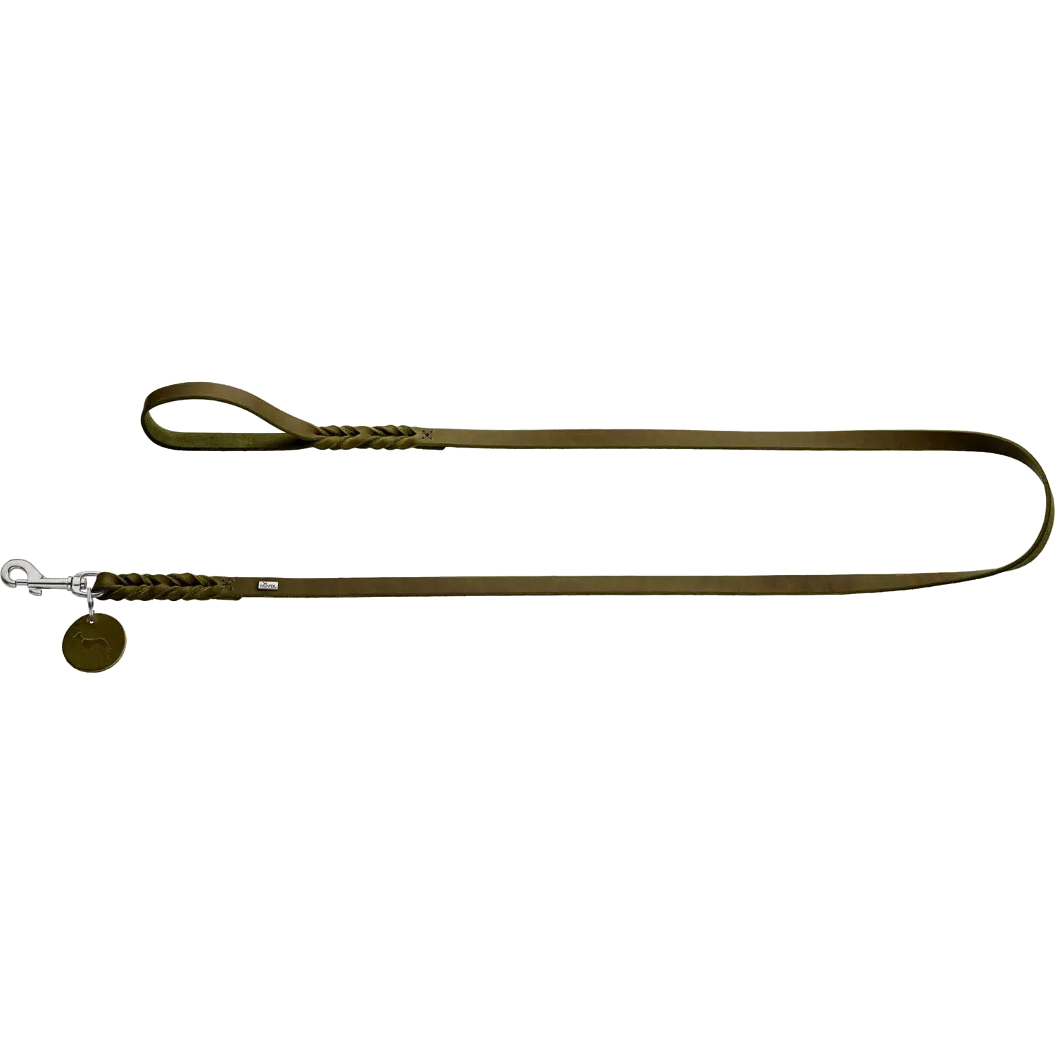 Hundkoppel Solid Education Olivgrön 200cm/11mm